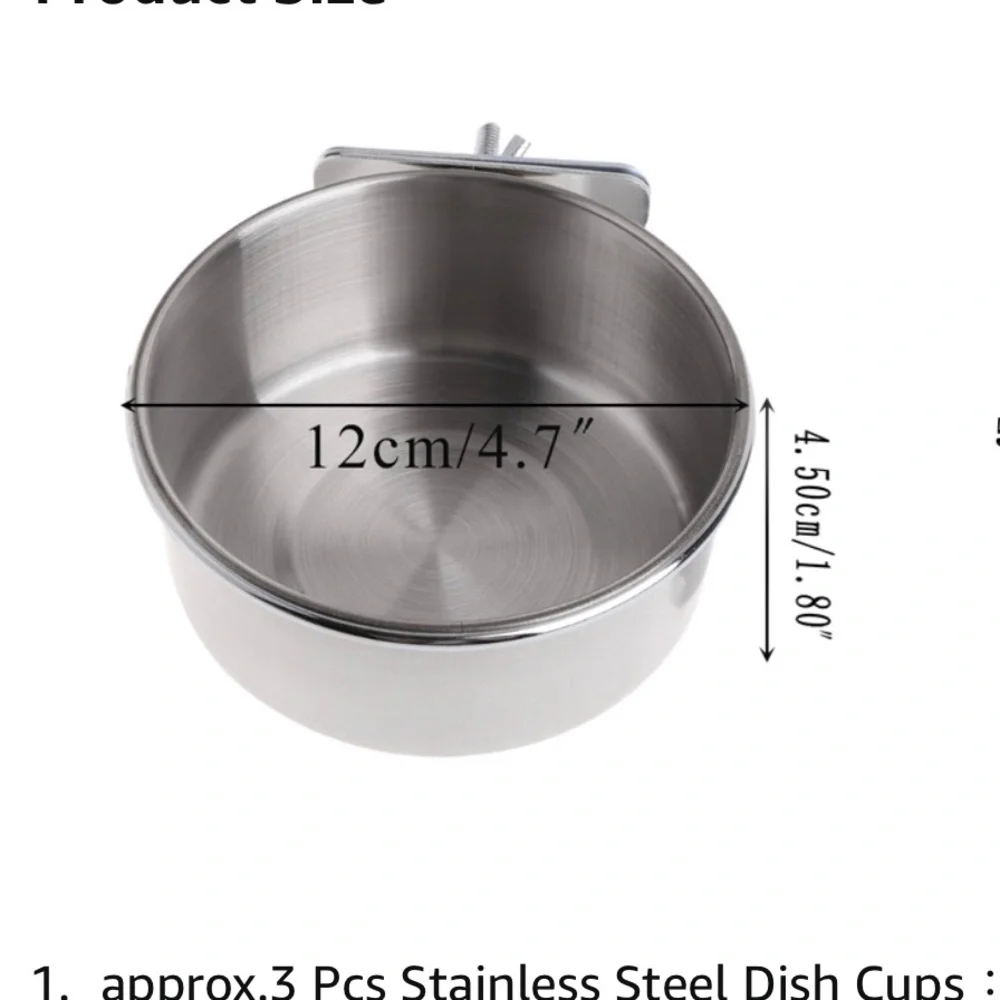 Brand new animal feed dishes. Perfect for birds.
